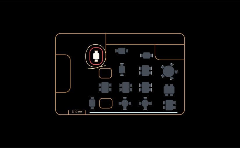 Image de l'emplacement de la table