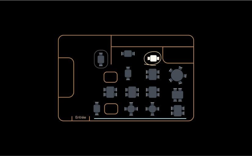 Image de l'emplacement de la table