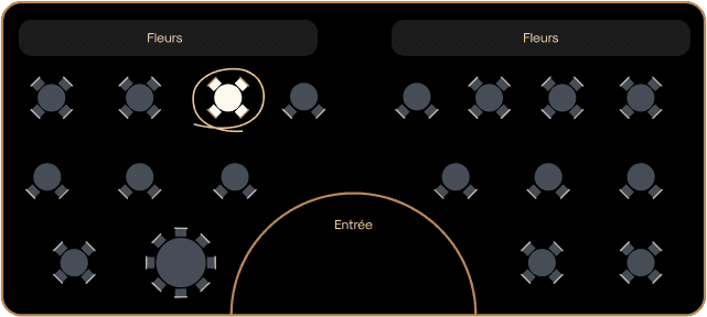 Image de l'emplacement de la table