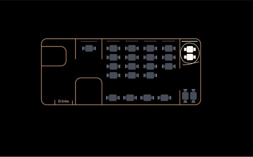 Image de l'emplacement de la table